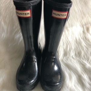 KIDS GLOSSY HUNTER RAIN BOOTS